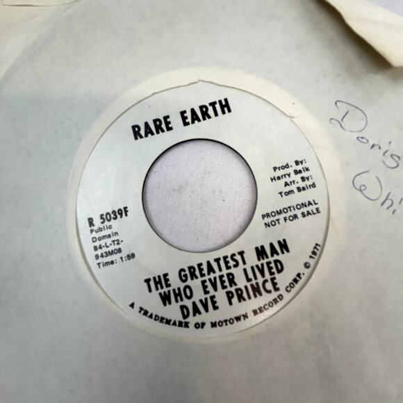 3 vinyl 45 RPM Records 2- Dora Hall Dave Prince Greatest Man who ever lived plus - Picture 3 of 7
